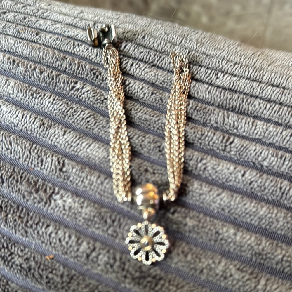 Pandora Multi Strand Silver Chain Charm Bracelet